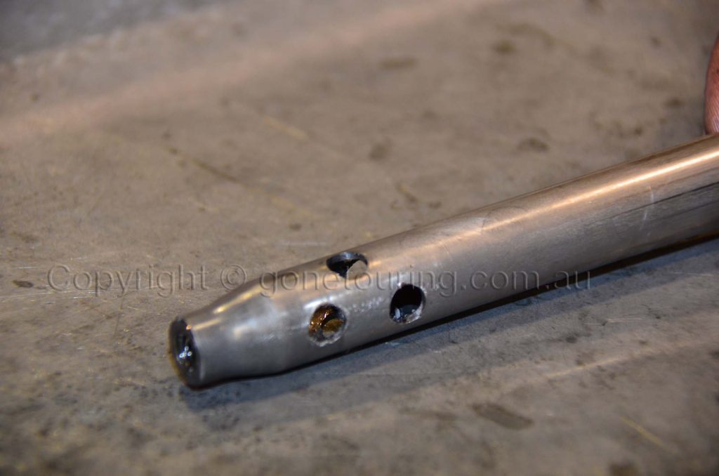 Dampening Rod drilled out to suit gold valve emulators